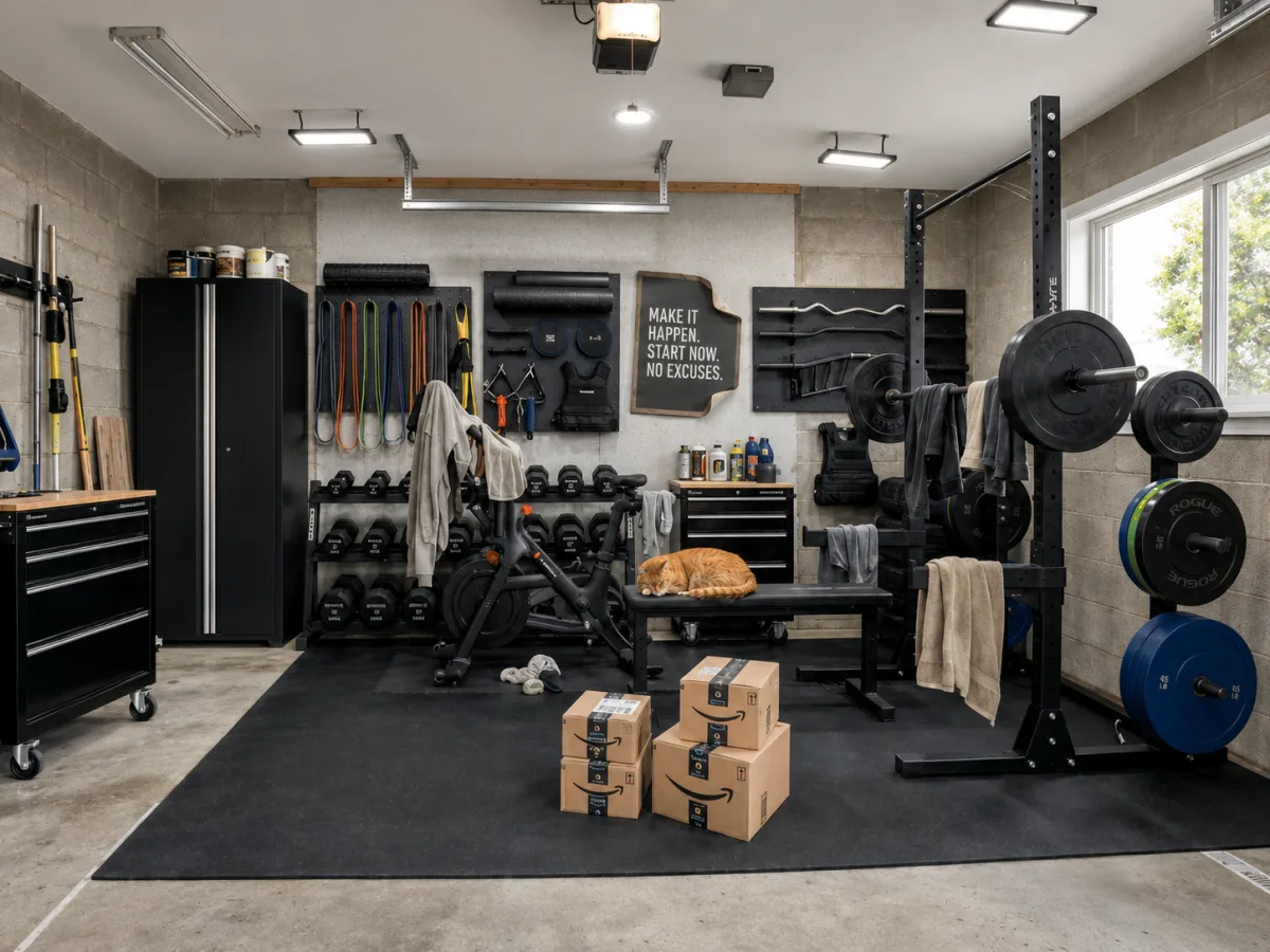 A fully equipped home gym sitting unused