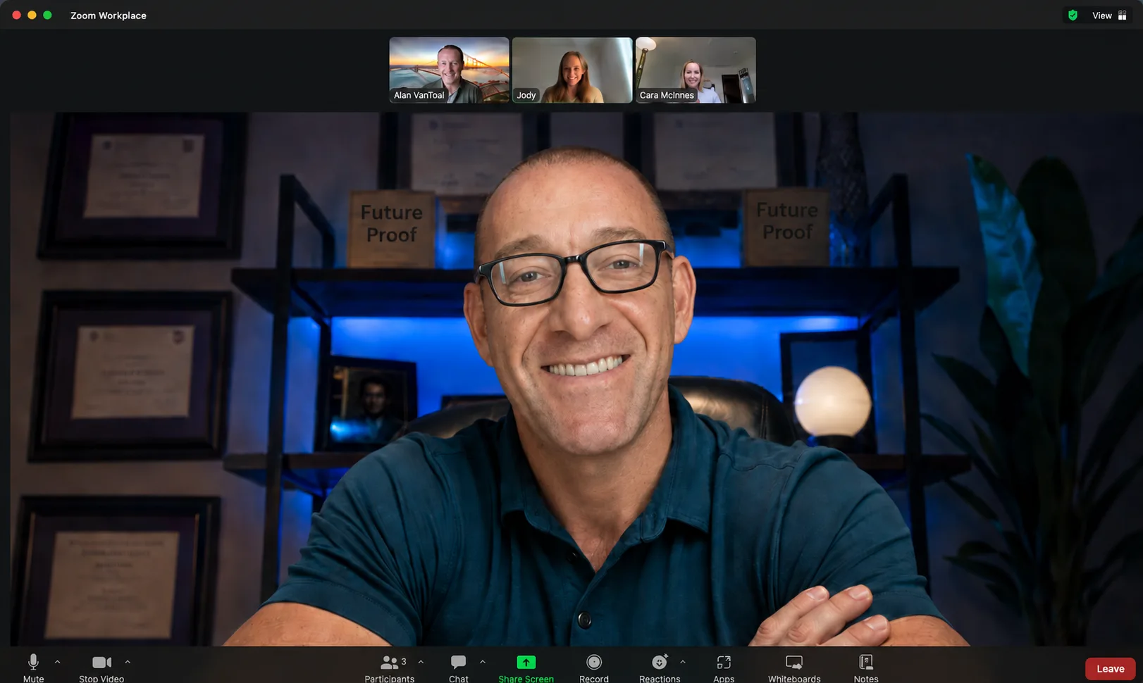 Monthly cohort live session on a video call