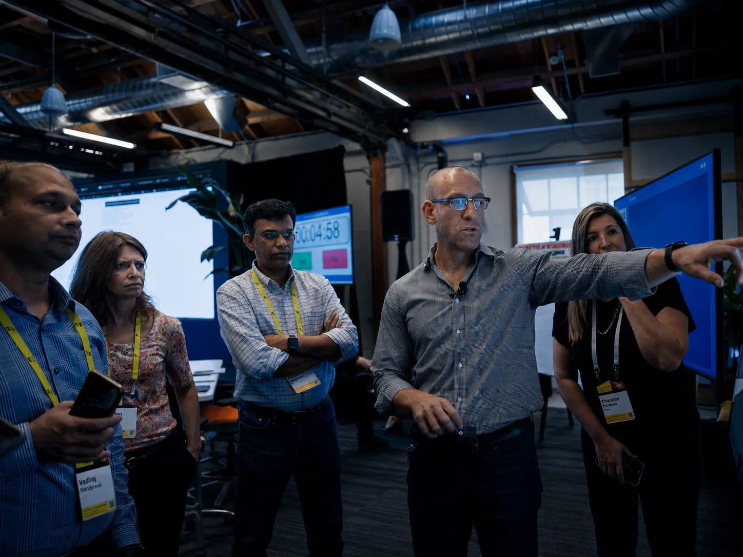 Facilitator leading an on-site executive workshop